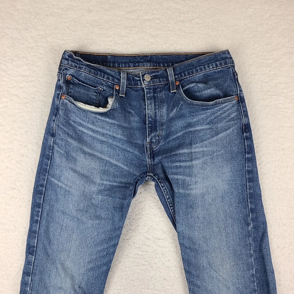 Levi's 502 Jeans Mens Blue 31x30 Slim Tapered Medium Wash Denim